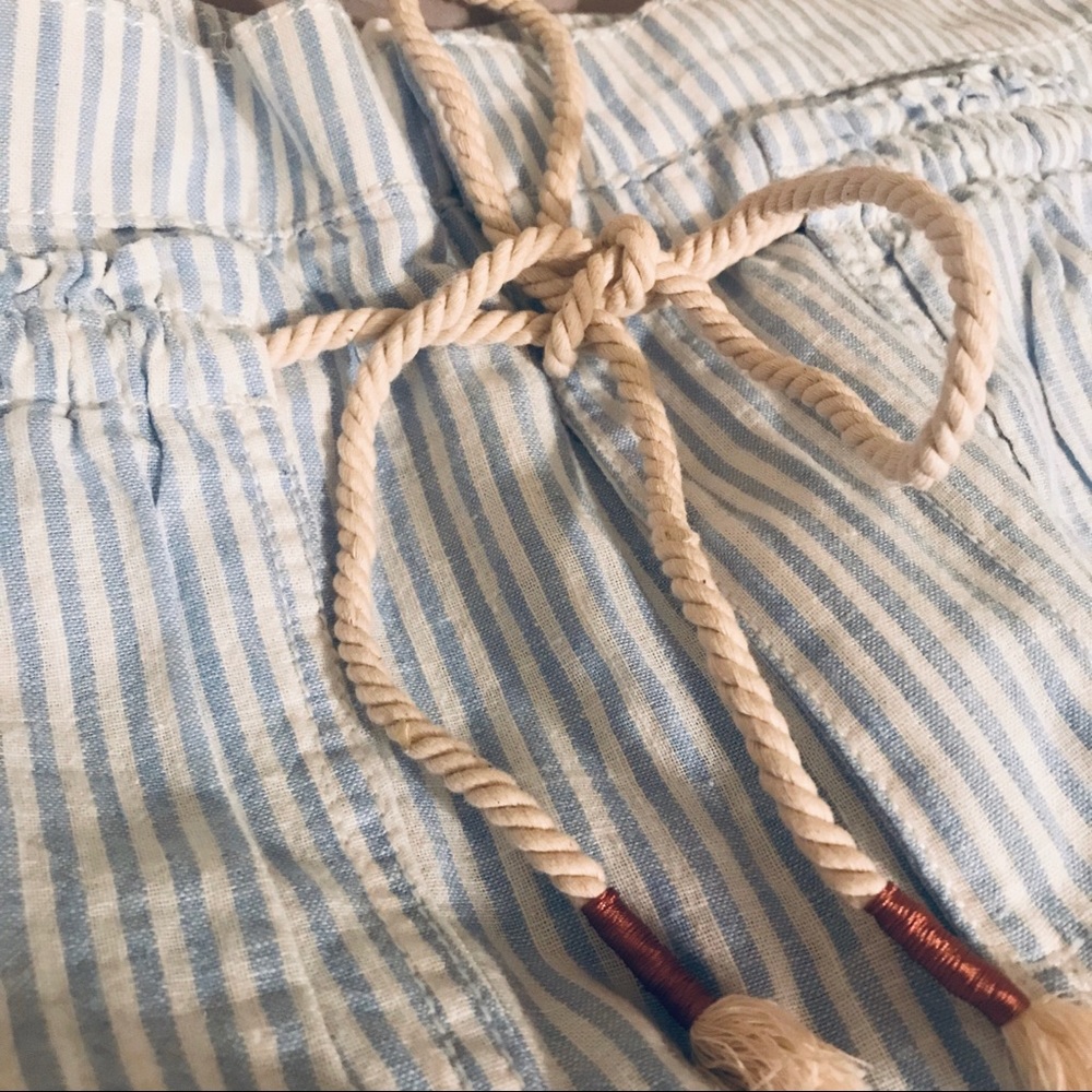 New Anthropologie Cruise Pants Sky Striped - Picture 8 of 8